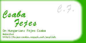 csaba fejes business card